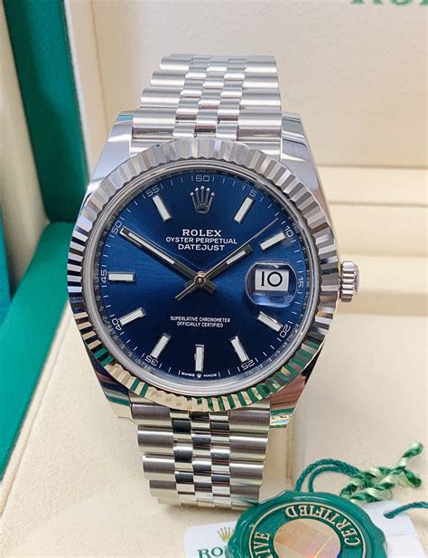 calendario rolex 2017|2017 Rolex Datejust 41MM Blue Dial Oyster Bracelet (126334).